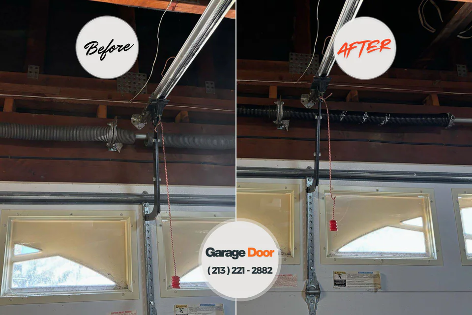 Before and after: garage door repair Hillsboro, ND